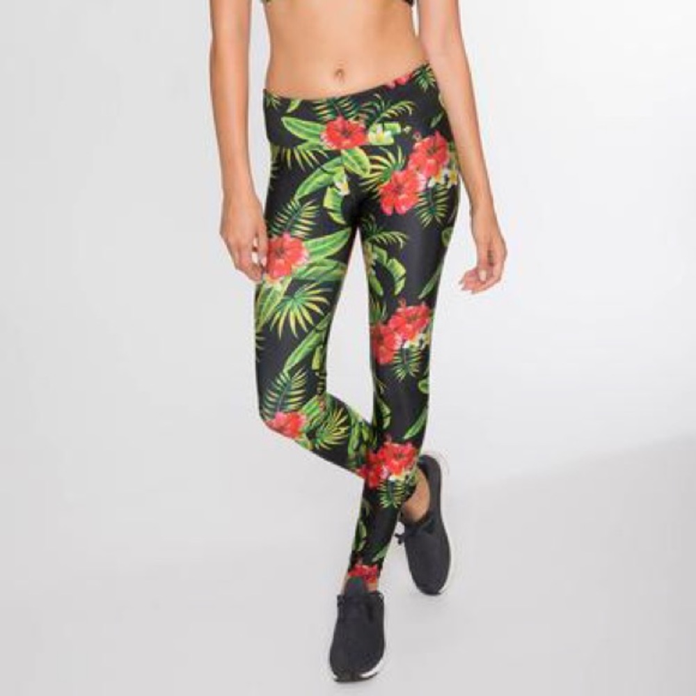 Goldsheep Hibiscus leggings xs